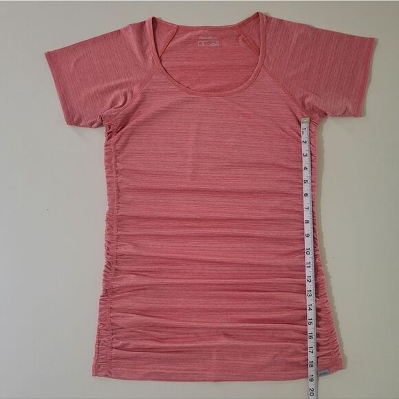 Eddie Bauer Heather Orange Trail Performance Rouched Short Sleeve Tee - Picture 5 of 12